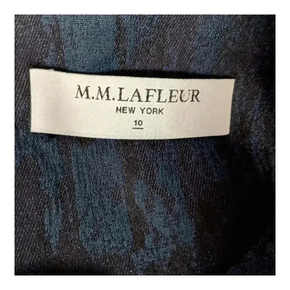 MM Lafleur Sheath Dress Navy Blue Sleeveless Women's 10 - Picture 3 of 4